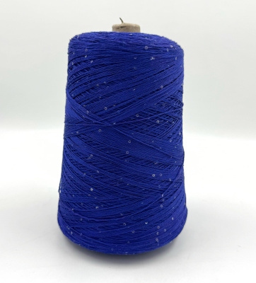 Пряжа Cotton Paillettes, D&C Yarns, хлопок, цвет ультрамарин